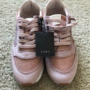 NEW Zara Blush Sneakers with Tags